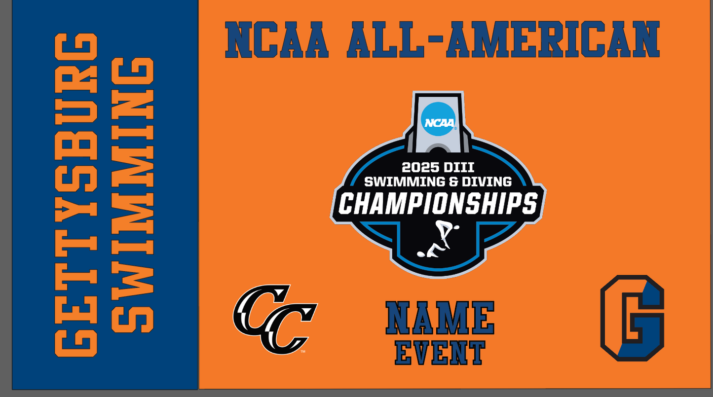 Custom Gettysburg Swim Flag