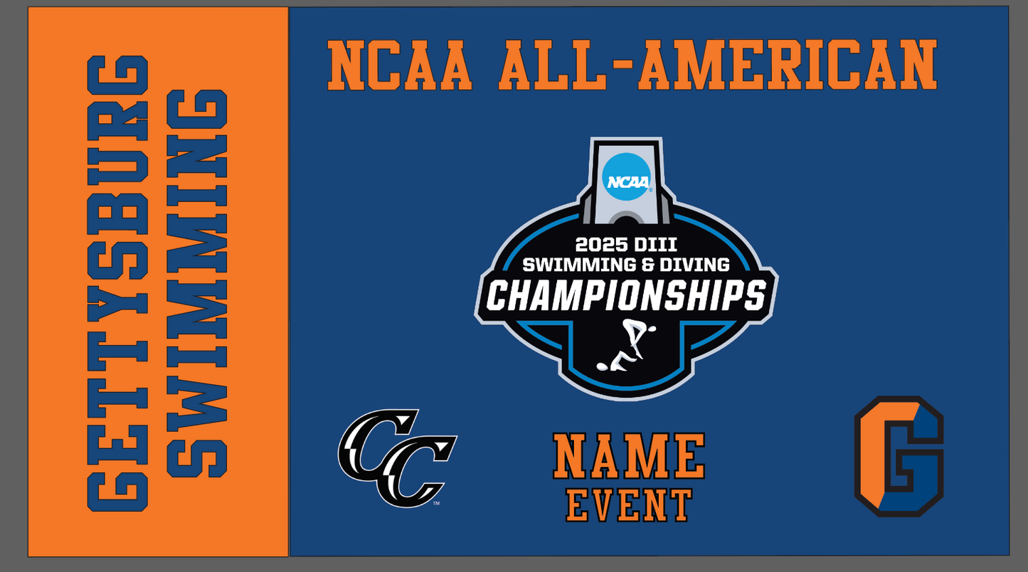 Custom Gettysburg Swim Flag