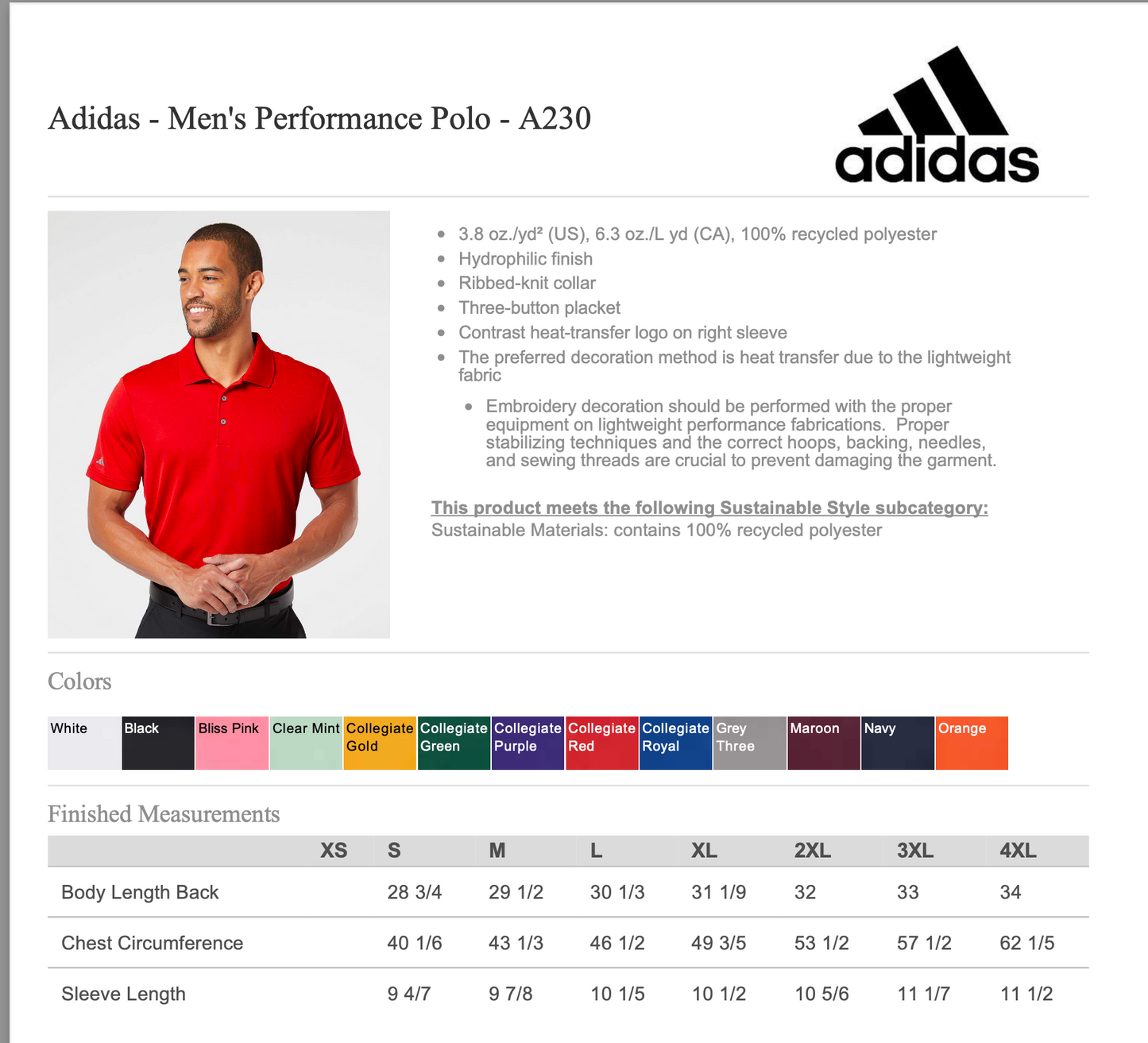 Adidas Performance Golf Shirts